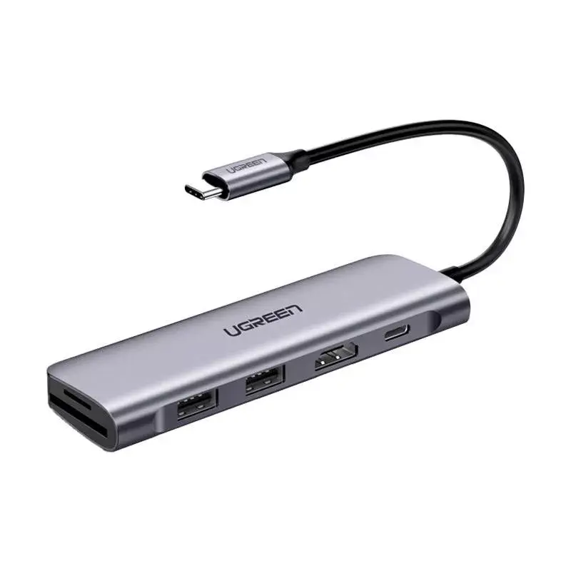 Ugreen 15214 USB-C stotelė nešiojamam kompiuteriui, USB 3.2 Gen 1, alyvinė metalinė