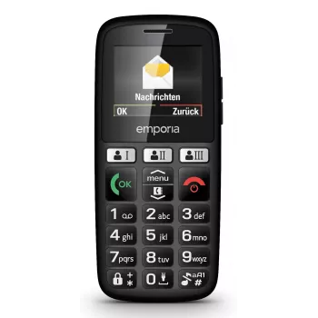Emporia emporiaHAPPY 4,6 cm (1,81 colio) 70 g Juodas paprastas telefonas