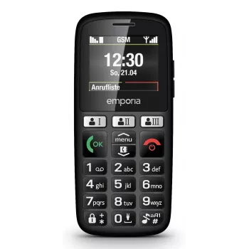 Emporia emporiaHAPPY 4,6 cm (1,81 colio) 70 g Juodas paprastas telefonas