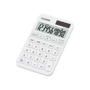 Skaičiuotuvas CASIO SL-310YC kišeninis, 10 skaitmenų, baterija/saulė, baltas