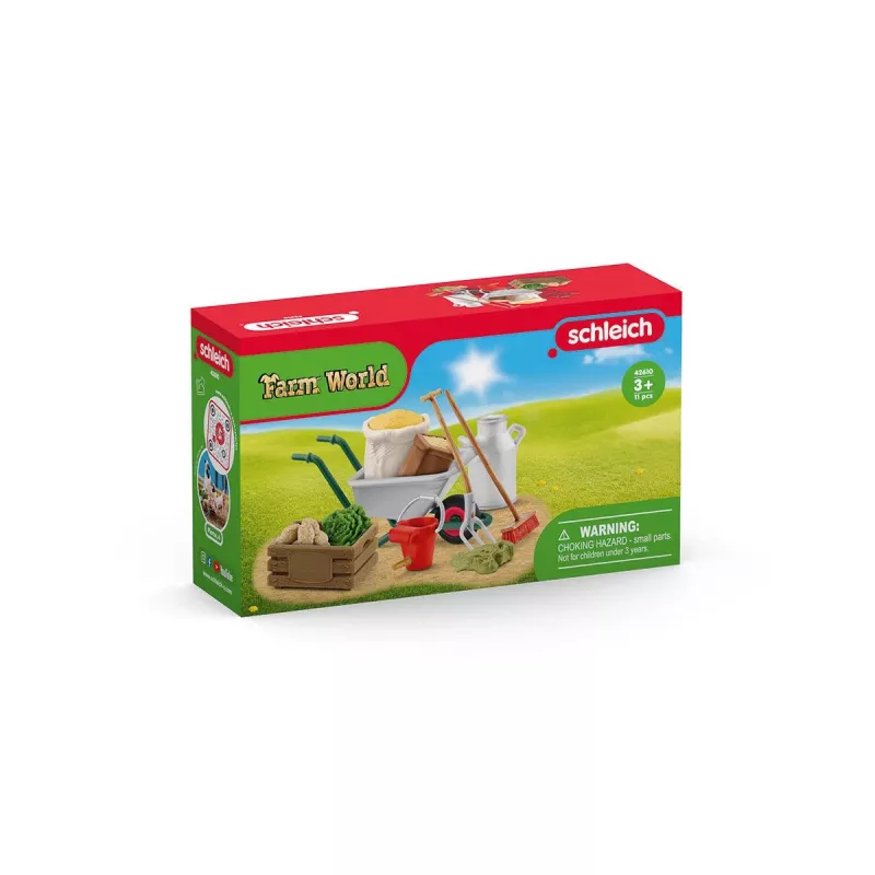 Schleich 42610S Arklidės priežiūros aksesuarų rinkinys, įvairiaspalvis, rekomenduojamas nuo 3 metų