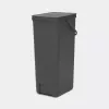 Brabantia Sort & Go 40L stačiakampis šiukšlių konteineris pilkas