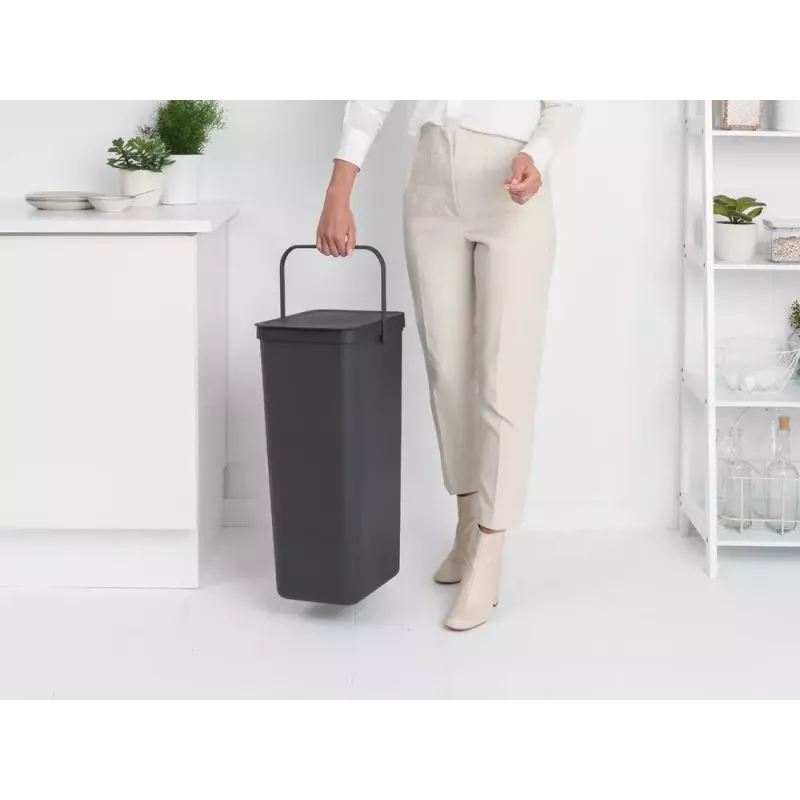 Brabantia Sort & Go 40L stačiakampis šiukšlių konteineris pilkas