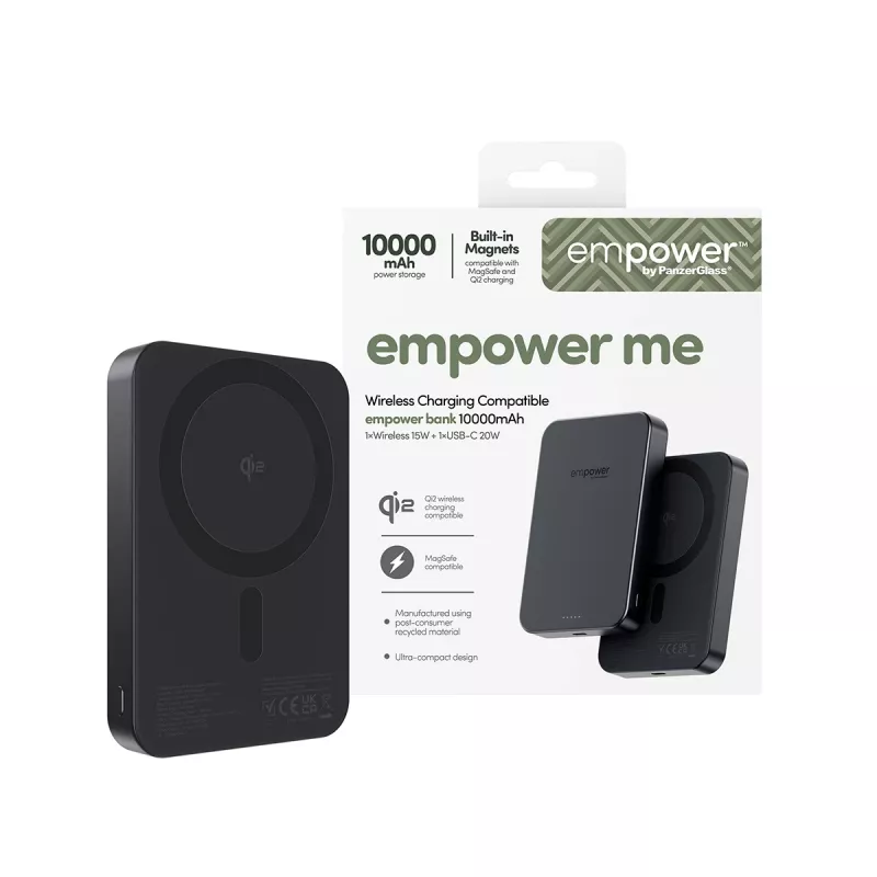 Nešiojamas powerbankas PanzerGlass empower™ 10000mAh Space Black, 0,245 kg