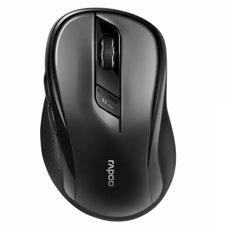 Belaidė pelė Rapoo M500 Silent, juoda, dešiniarankė, RF + Bluetooth
