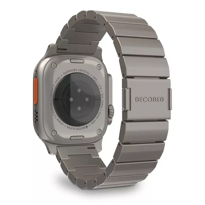 Laikrodžio apyrankė Decoded Traction Band Titanium – titano apyrankė išmaniesiems laikrodžiams, riešui 130–225 mm, 1 vnt.