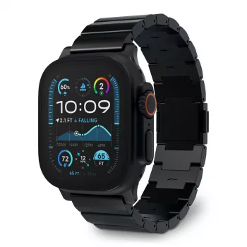 Dirželis išmaniesiems laikrodžiams Decoded Traction Band Black Titanium — riešo dydis 130–225 mm, 1 vnt.