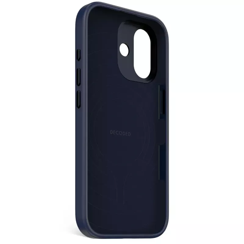 Dėklas Decoded D25IPO17BCS9TY iPhone 17 – navy, mikropluoštas ir PU