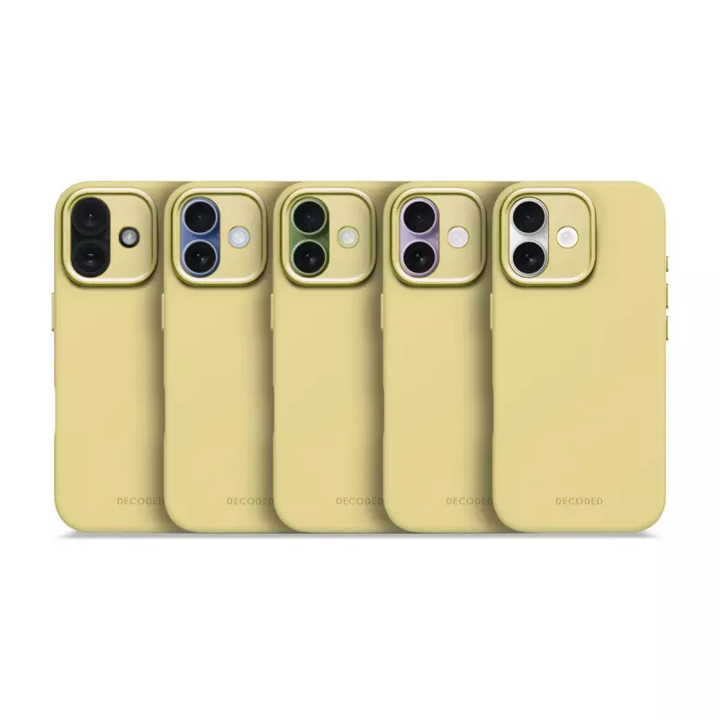 Mobilaus telefono dėklas Decoded D25IPO17BCS9YW, skirtas Apple iPhone 17, geltonas, mikropluoštas ir PU