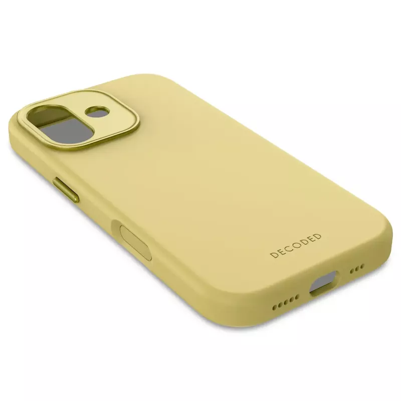 Mobilaus telefono dėklas Decoded D25IPO17BCS9YW, skirtas Apple iPhone 17, geltonas, mikropluoštas ir PU