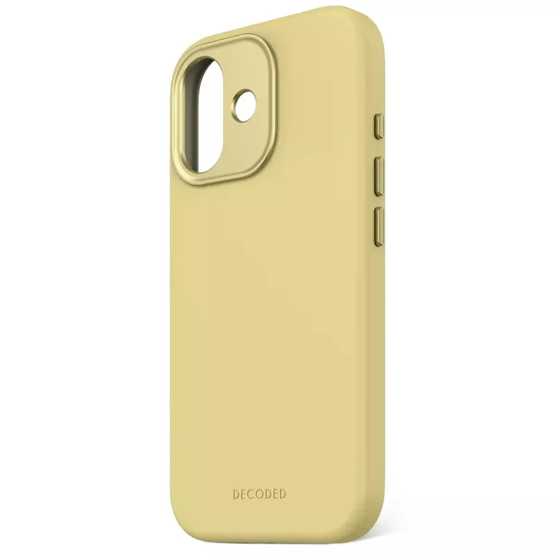 Mobilaus telefono dėklas Decoded D25IPO17BCS9YW, skirtas Apple iPhone 17, geltonas, mikropluoštas ir PU