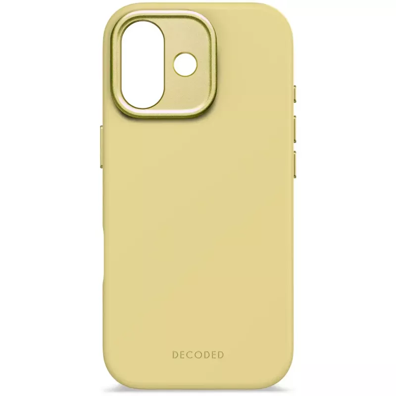 Mobilaus telefono dėklas Decoded D25IPO17BCS9YW, skirtas Apple iPhone 17, geltonas, mikropluoštas ir PU
