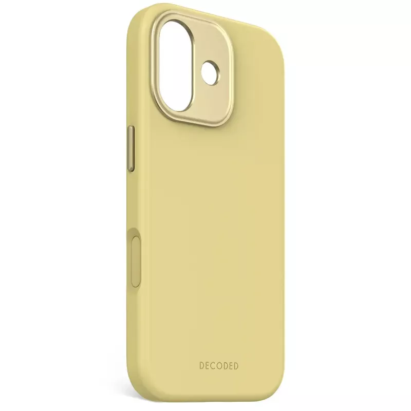 Mobilaus telefono dėklas Decoded D25IPO17BCS9YW, skirtas Apple iPhone 17, geltonas, mikropluoštas ir PU