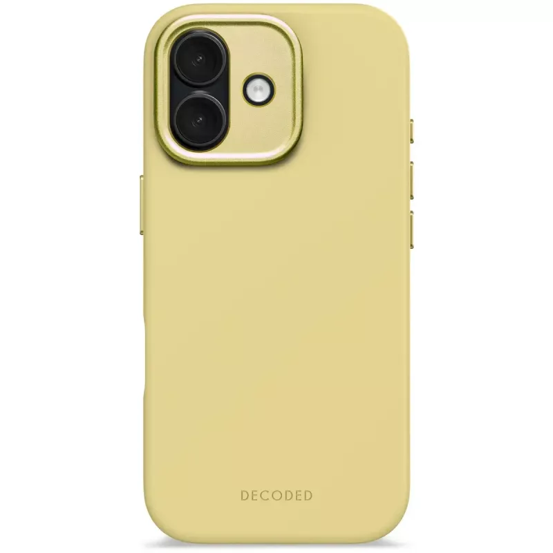 Mobilaus telefono dėklas Decoded D25IPO17BCS9YW, skirtas Apple iPhone 17, geltonas, mikropluoštas ir PU