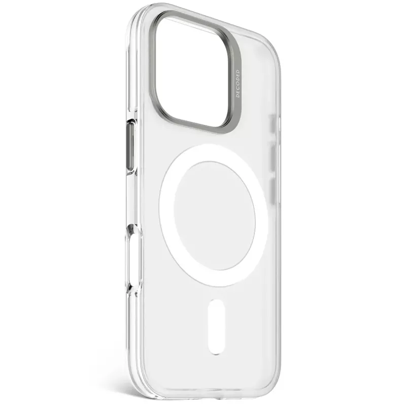 Telefono dėklas Decoded Clear Case, iPhone 16 Pro, polikarbonatas, permatomas baltas, tinka 6,3 colio (16 cm)