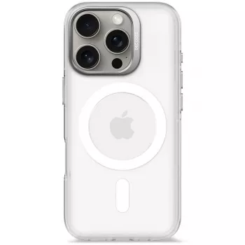Telefono dėklas Decoded Clear Case, iPhone 16 Pro, polikarbonatas, permatomas baltas, tinka 6,3 colio (16 cm)
