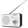 Nešiojamas skaitmeninis radijas TECHNISAT 0000/3906 – DAB/DAB+/FM, 1 W RMS, LCD, 3,5 mm, baltas/juodas, 0,338 kg