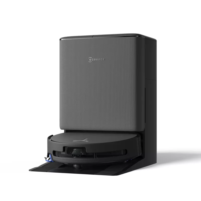 Robotinis dulkių siurblys Ecovacs DEEBOT T90 PRO OMNI — be maišelio, 0,25 l talpa, 350 min veikimo laikas, Li‑Ion 4000 mAh, juodas