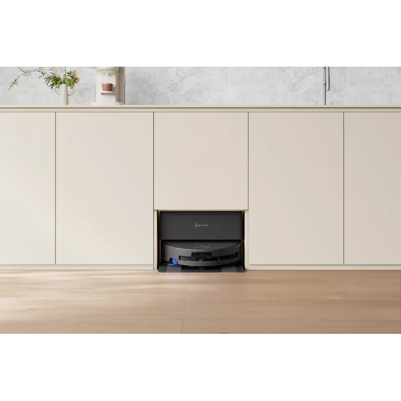 Robotinis dulkių siurblys Ecovacs DEEBOT T90 PRO OMNI — be maišelio, 0,25 l talpa, 350 min veikimo laikas, Li‑Ion 4000 mAh, juodas