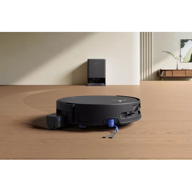 Robotinis dulkių siurblys Ecovacs DEEBOT T90 PRO OMNI — be maišelio, 0,25 l talpa, 350 min veikimo laikas, Li‑Ion 4000 mAh, juodas