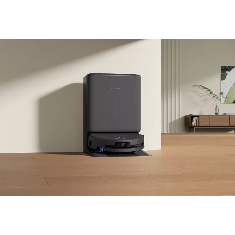 Robotinis dulkių siurblys Ecovacs DEEBOT T90 PRO OMNI — be maišelio, 0,25 l talpa, 350 min veikimo laikas, Li‑Ion 4000 mAh, juodas