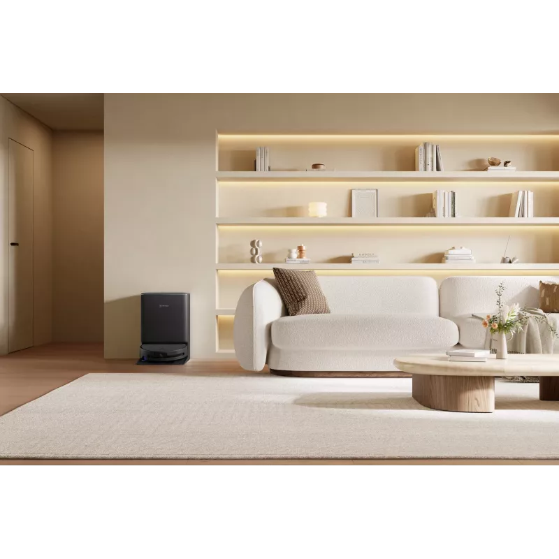 Robotinis dulkių siurblys Ecovacs DEEBOT T90 PRO OMNI — be maišelio, 0,25 l talpa, 350 min veikimo laikas, Li‑Ion 4000 mAh, juodas