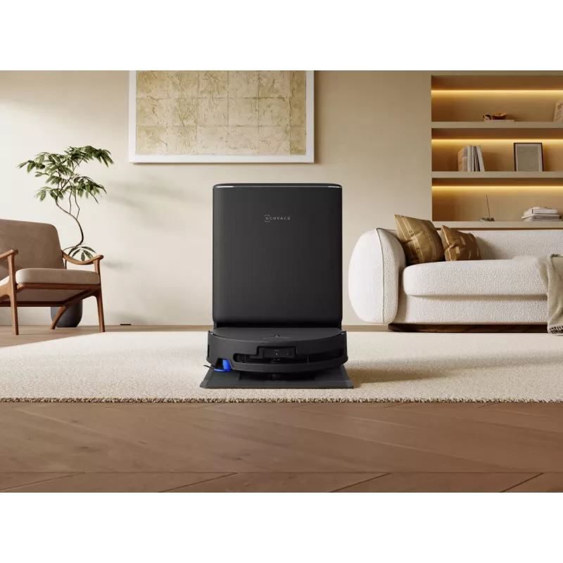 Robotinis dulkių siurblys Ecovacs DEEBOT T90 PRO OMNI — be maišelio, 0,25 l talpa, 350 min veikimo laikas, Li‑Ion 4000 mAh, juodas