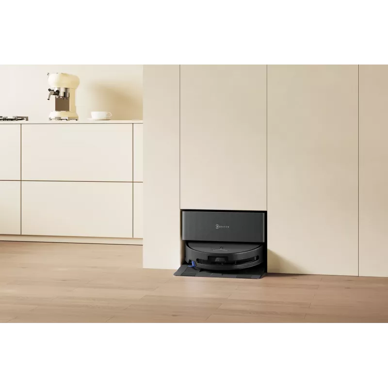 Robotinis dulkių siurblys Ecovacs DEEBOT T90 PRO OMNI — be maišelio, 0,25 l talpa, 350 min veikimo laikas, Li‑Ion 4000 mAh, juodas