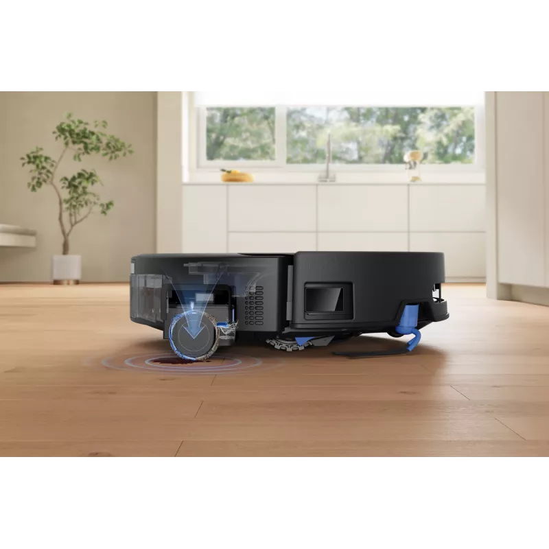 Robotinis dulkių siurblys Ecovacs DEEBOT T90 PRO OMNI — be maišelio, 0,25 l talpa, 350 min veikimo laikas, Li‑Ion 4000 mAh, juodas