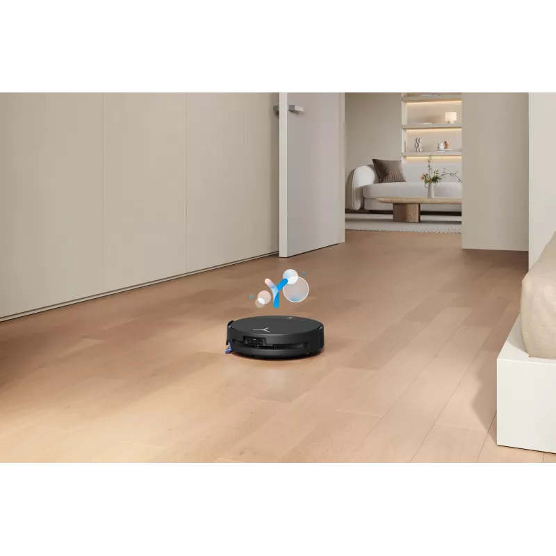 Robotinis dulkių siurblys Ecovacs DEEBOT T90 PRO OMNI — be maišelio, 0,25 l talpa, 350 min veikimo laikas, Li‑Ion 4000 mAh, juodas