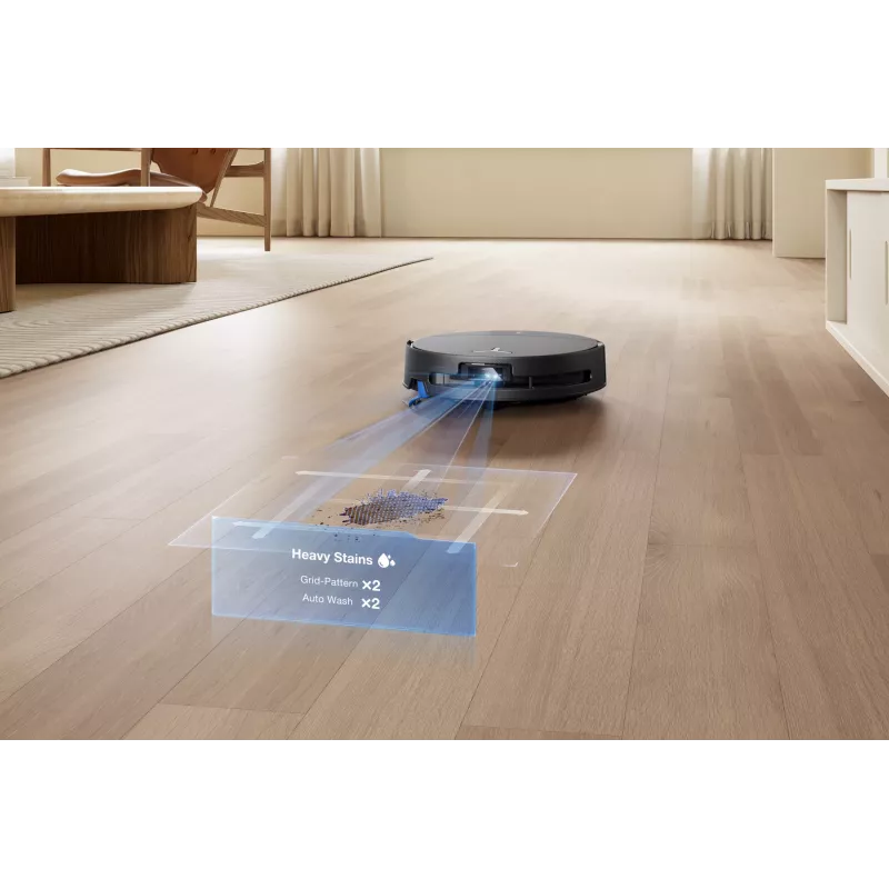 Robotinis dulkių siurblys Ecovacs DEEBOT T90 PRO OMNI — be maišelio, 0,25 l talpa, 350 min veikimo laikas, Li‑Ion 4000 mAh, juodas