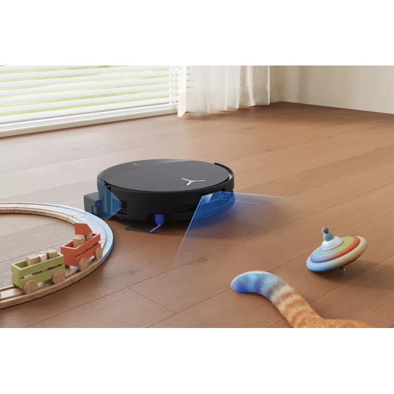 Robotinis dulkių siurblys Ecovacs DEEBOT T90 PRO OMNI — be maišelio, 0,25 l talpa, 350 min veikimo laikas, Li‑Ion 4000 mAh, juodas