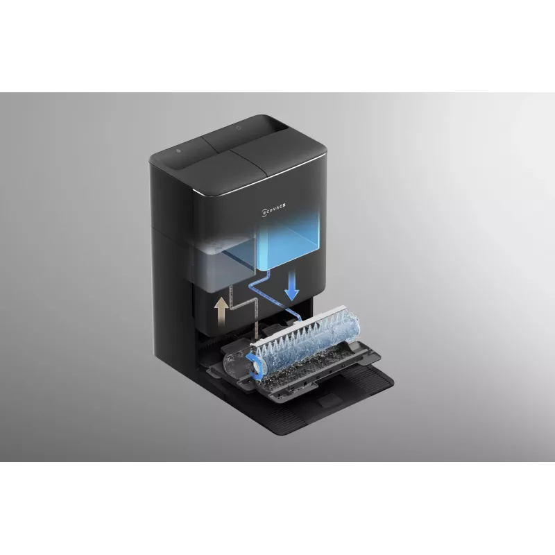 Robotinis dulkių siurblys Ecovacs DEEBOT T90 PRO OMNI — be maišelio, 0,25 l talpa, 350 min veikimo laikas, Li‑Ion 4000 mAh, juodas