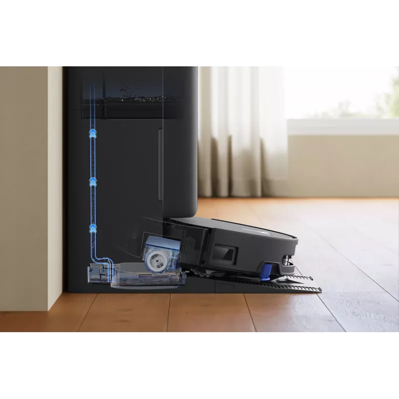 Robotinis dulkių siurblys Ecovacs DEEBOT T90 PRO OMNI — be maišelio, 0,25 l talpa, 350 min veikimo laikas, Li‑Ion 4000 mAh, juodas