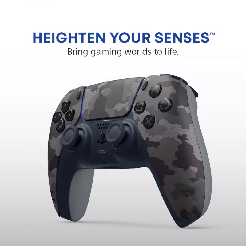 Valdiklis Sony DualSense v3 Camufliažas — Bluetooth/USB, PS5, įmontuota baterija, USB‑C, 160×106×66 mm