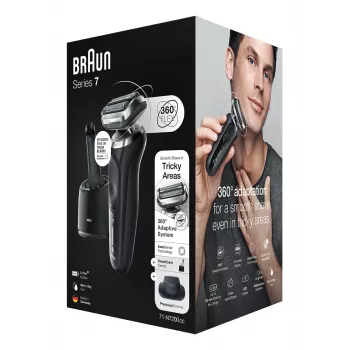 Braun Series 7 71-N7200cc skutimosi aparatas su folija, juodas