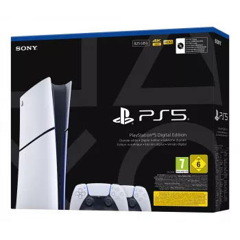 Žaidimų konsolė Sony PlayStation 5 Slim Digital 825 GB SSD, Wi‑Fi, Bluetooth, HDMI 2.1, balta/juoda