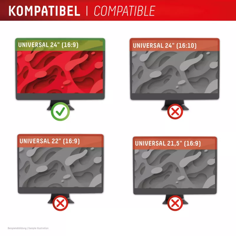 Displex PRIVACY SAFE nuimamas 2 krypčių privatumo filtras, skirta 24 colių (16:9) staliniam monitoriui