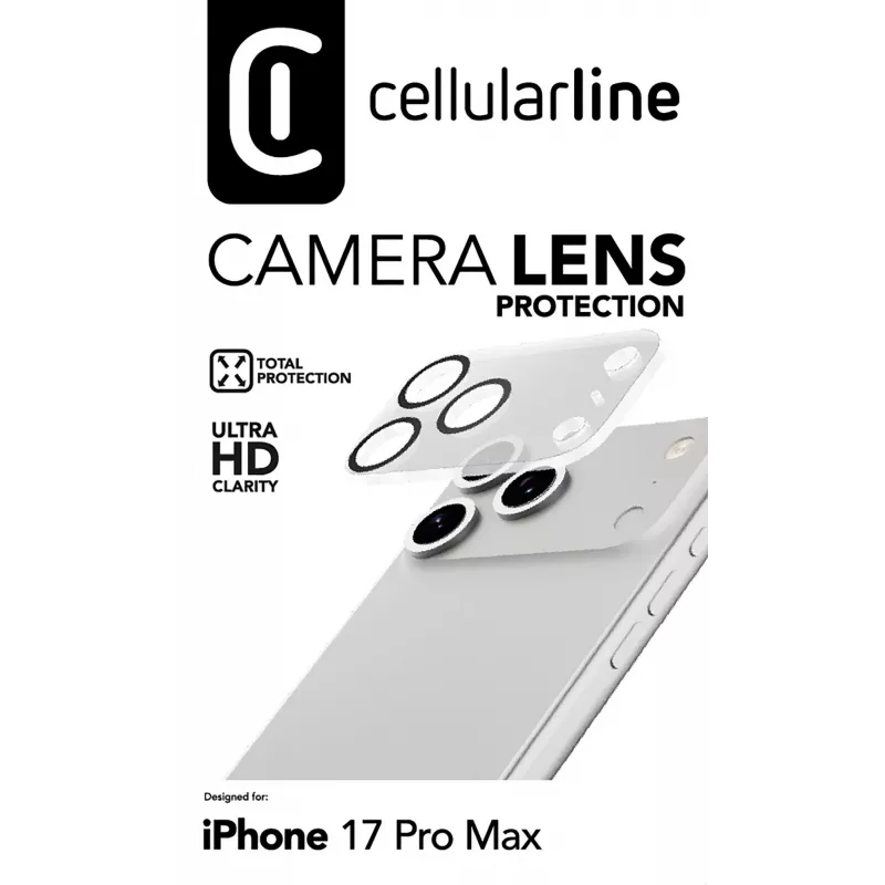 Cellularline apsauginis objektyvas, skirtas iPhone 17 Pro Max