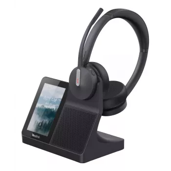 Ausinės Yealink WH64 Dual – laidinės ir belaidės Bluetooth, antausinės, lankeliu, 50 m diapazonas, juodos