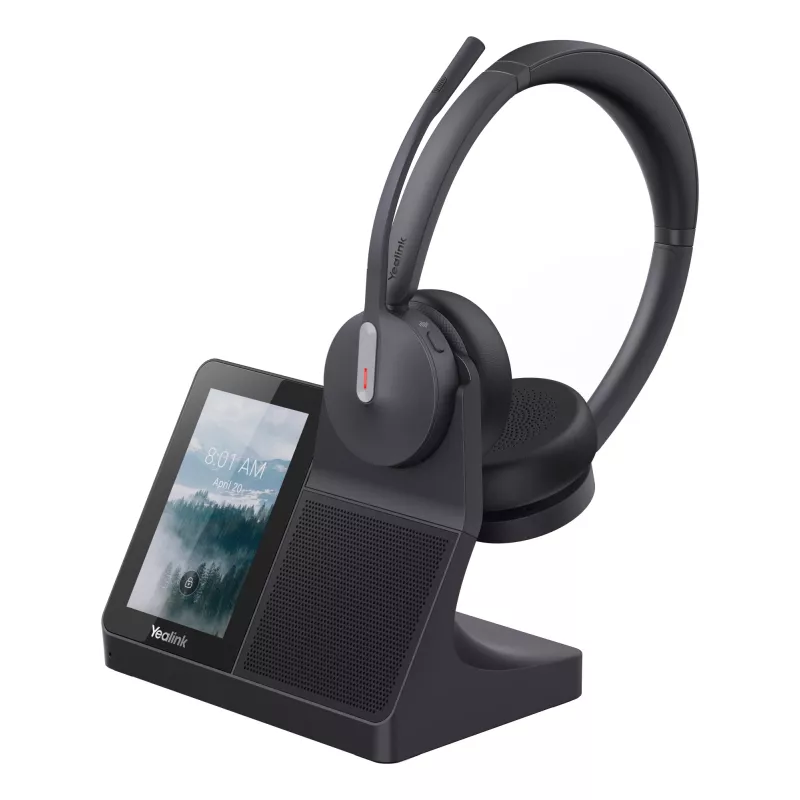 Ausinės Yealink WH64 Dual – laidinės ir belaidės Bluetooth, antausinės, lankeliu, 50 m diapazonas, juodos