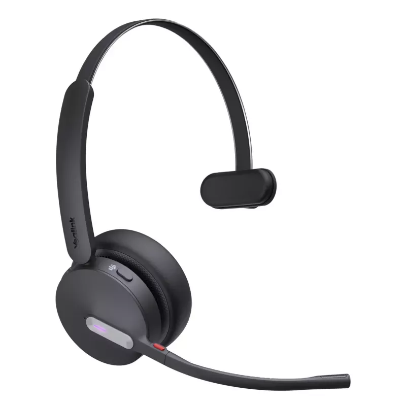 Belaidė monogarsinė ausinė Yealink WH64 Teams – Bluetooth, antausinė, 20–20000 Hz, 150 m diapazonas, juoda