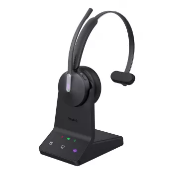 Belaidė monogarsinė ausinė Yealink WH64 Teams – Bluetooth, antausinė, 20–20000 Hz, 150 m diapazonas, juoda
