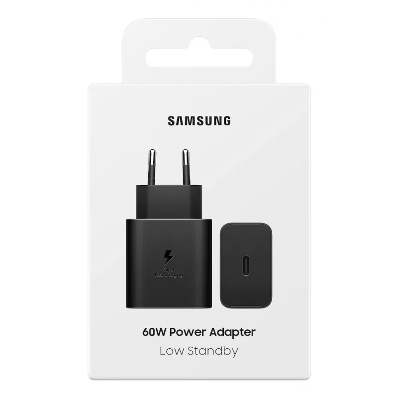 Samsung EP-T6010NBEGWW mobiliojo įrenginio įkroviklis nešiojamam kompiuteriui, išmaniajam telefonui, planšetei, juodas, AC, greitasis įkrovimas, vidaus naudojimui