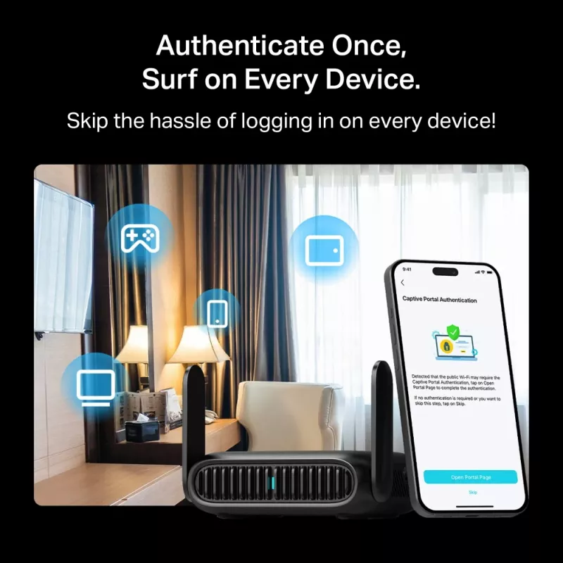 TP-Link BE3600 Wi-Fi 7 belaidis maršrutizatorius 2.5 Gigabit Ethernet dviejų juostų (2,4 GHz / 5 GHz) Juodas