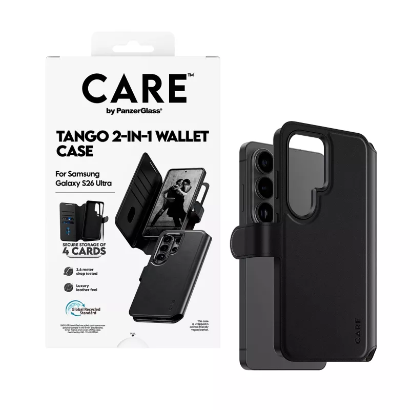 PanzerGlass CARE™ by ® Tango 2-in-1 Dėklas su Pinigine ir Qi Samsung Galaxy S26 Ultra