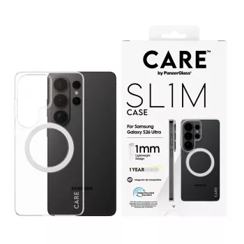 Dėklas PanzerGlass CARE™ SL1M Skaidrus su Qi Samsung Galaxy S26 Ultra (6,9 colio)