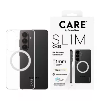 PanzerGlass CARE™ SL1M Skaidrus Apsauginis Dėklas su Qi Samsung Galaxy S26+ (6,7 colio)