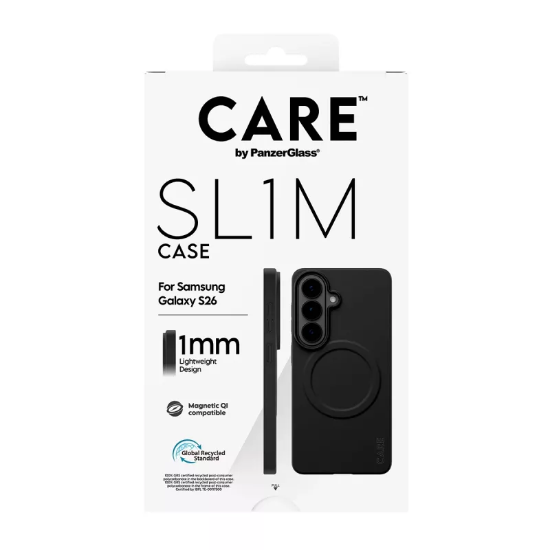 Apsauginis dėklas PanzerGlass CARE SL1M, skirtas Samsung Galaxy S26, juodas