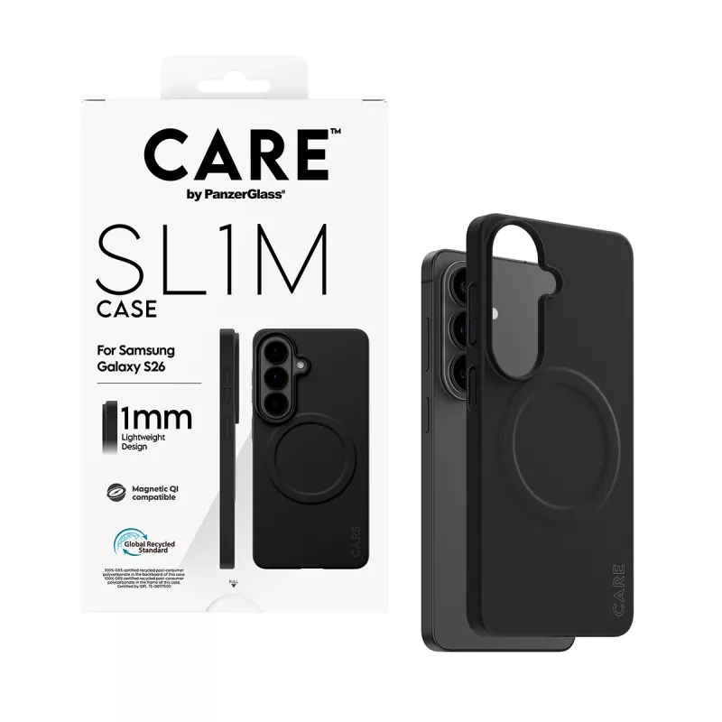 Apsauginis dėklas PanzerGlass CARE SL1M, skirtas Samsung Galaxy S26, juodas